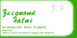 zsigmond halmi business card